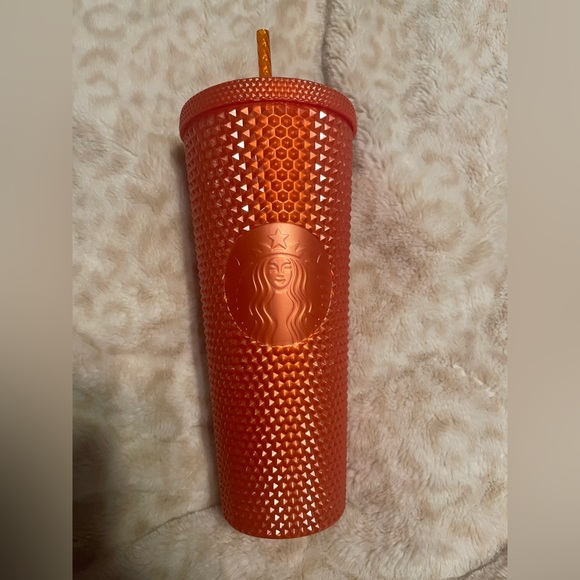 Starbucks Other - orange studded starbucks cup